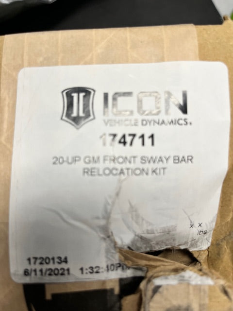 OPEN BOX - ICON 2020-Up GM 2500/3500 HD, 0-2" Lift 2.5 VS Shock System, Tubular UCA