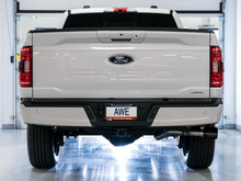 Load image into Gallery viewer, AWE 21+ Ford F150 Dual Side Exit Cat-Back Exhaust - 4.5in Diamond Black Tips *For Stock Y-Pipe Only