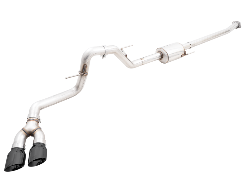 AWE 21+ Ford F150 Dual Side Exit Cat-Back Exhaust - 4.5in Diamond Black Tips *For Stock Y-Pipe Only