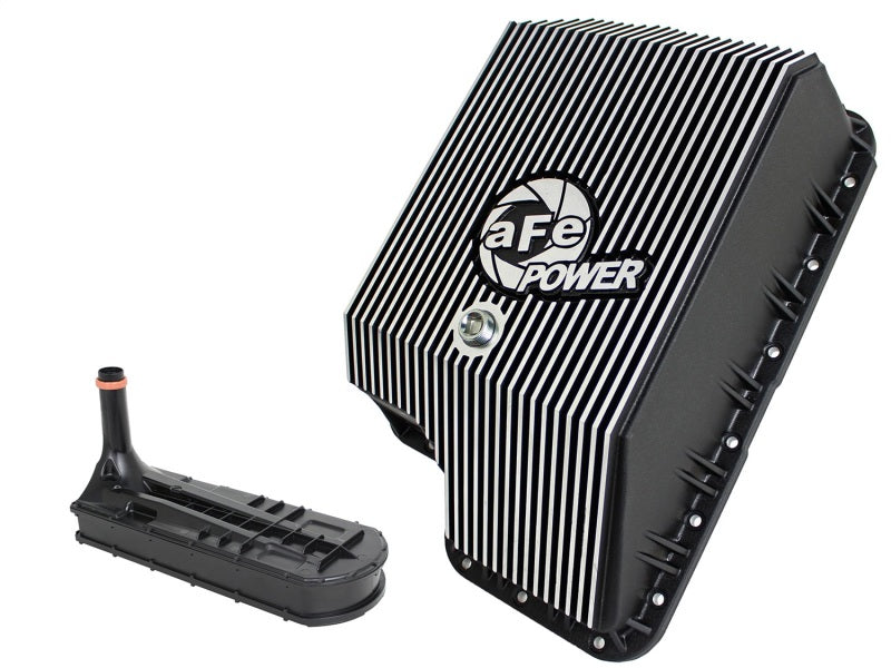 aFe Transmission Pan (Black); Ford Diesel Trucks 03-10 V8-6.0/6.4L (td)
