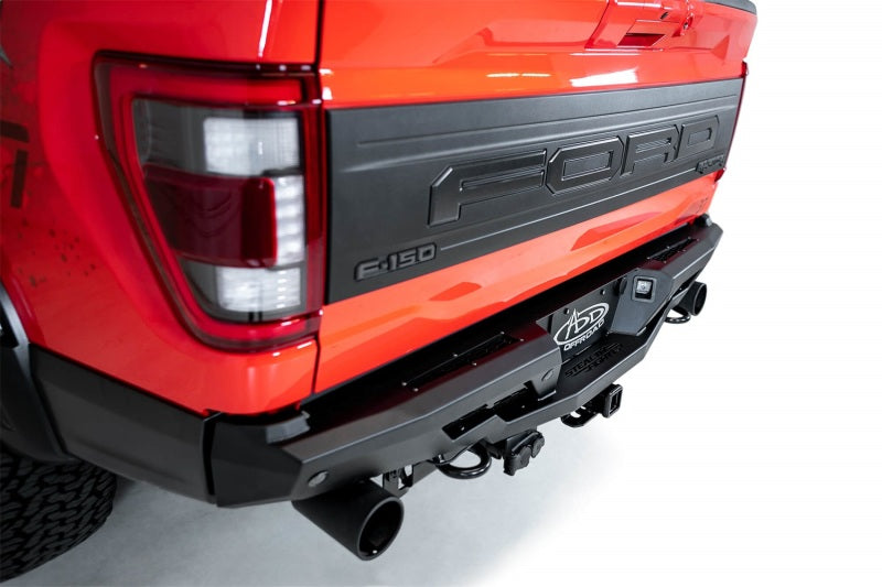 OPEN BOX (WILL ONLY) 2022+ Ford Raptor Stealth Fighter R Bumper w/ 2 Cube Lights - Hammer Black