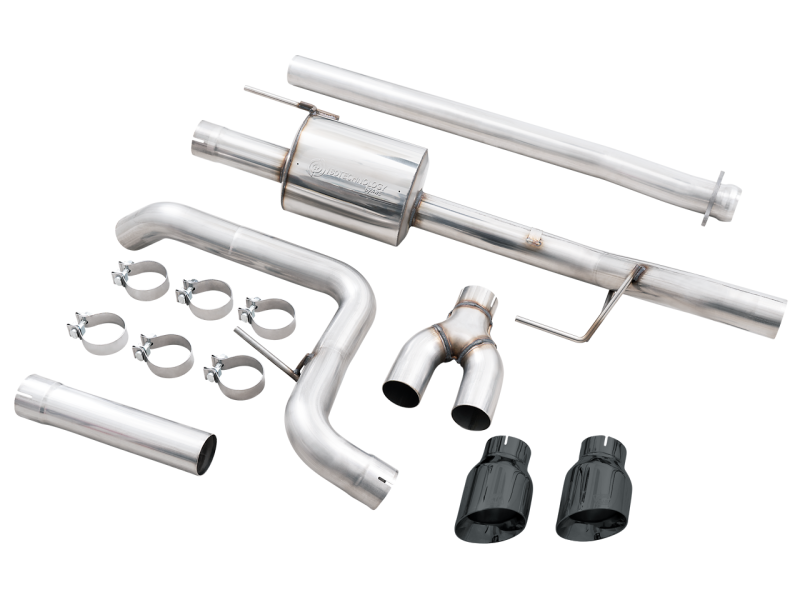 AWE 21+ Ford F150 Dual Side Exit Cat-Back Exhaust - 4.5in Diamond Black Tips *For Stock Y-Pipe Only