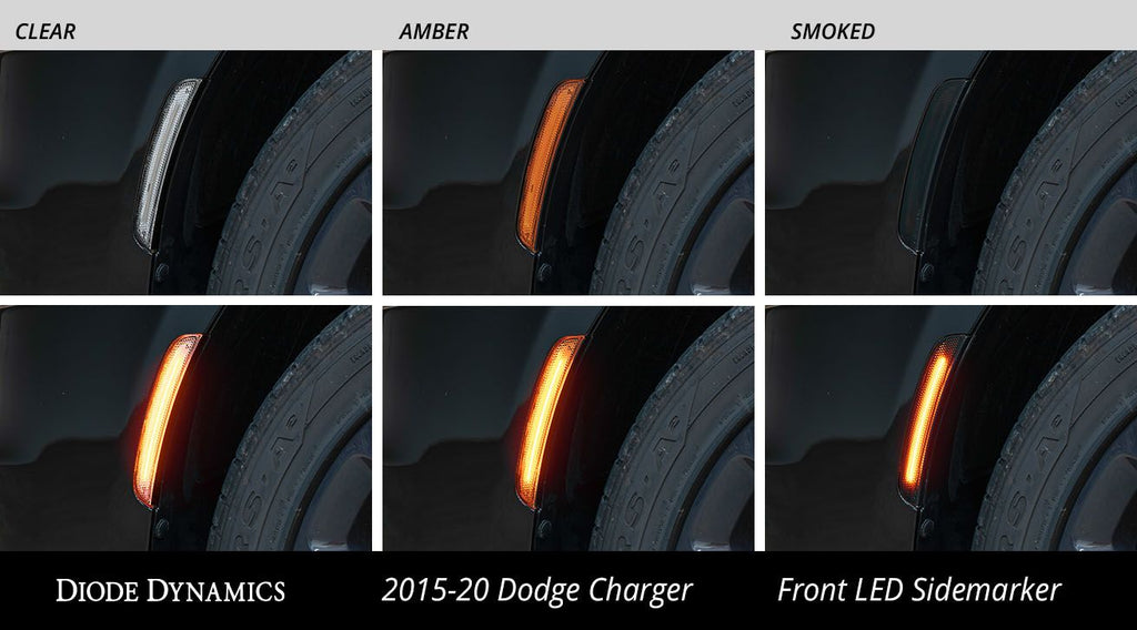 Diode Dynamics LED Sidemarkers for 2015-2023 Dodge Charger (set)
