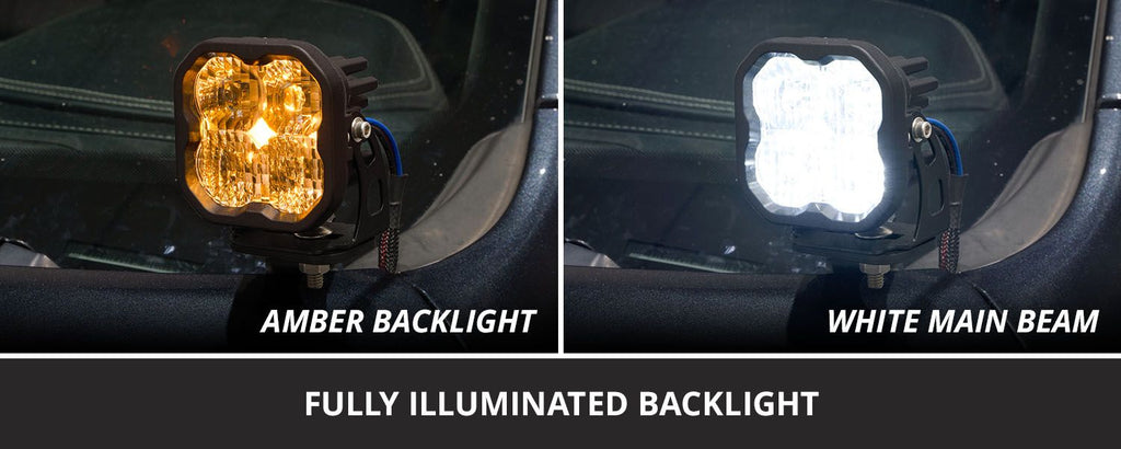 Diode Dynamics Stage Series Backlit Ditch Light Kit for 2019-2024 Ram 1500 With Amber Backlight