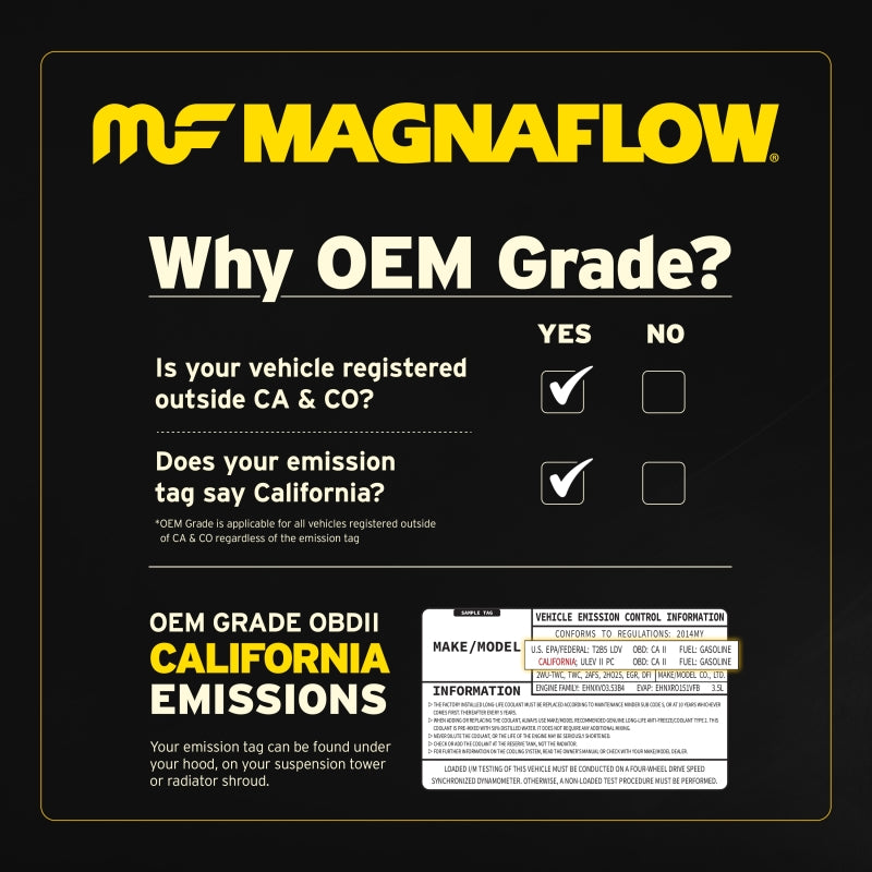 MagnaFlow 18-20 Ford F-150 V6 3.3L Left Underbody Direct-Fit Catalytic Converter