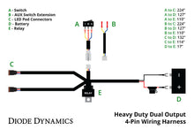 Load image into Gallery viewer, Diode Dynamics Heavy Duty Dual Output 3-way 4-pin Wiring Harness