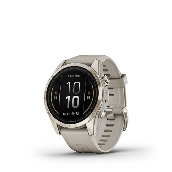 Garmin Epix Pro Sapphire Edition – Soft Gold with Light Sand Band