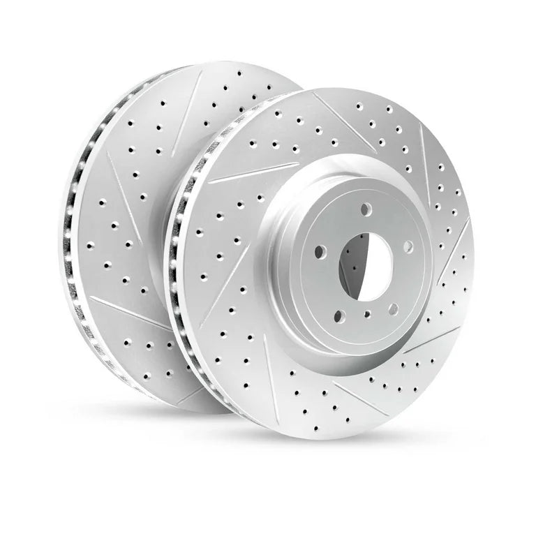 R1 21-24 Raptor/F150 Rear Rotors - Drilled and Slotted Geomet 830-40043R/830-40043L