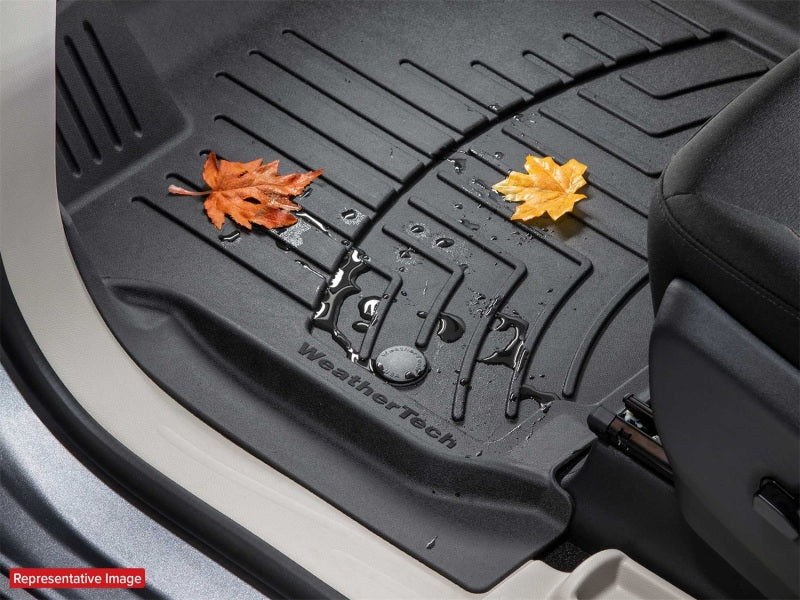 WeatherTech 19-26 Chevrolet Silverado 1500 2nd row Rear FloorLiner HP for Vinyl Floors - Black