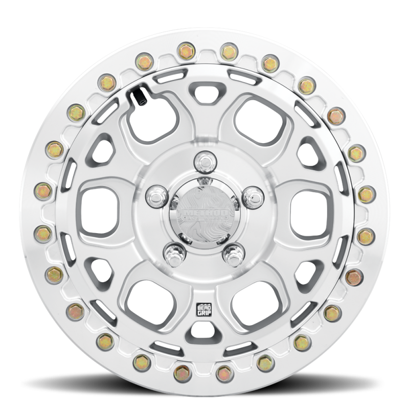 Method MR416 Beadlock 15x7 / 5x4.5 / 55mm Offset / 68.00mm Bore - Machined Clear Coat Wheel