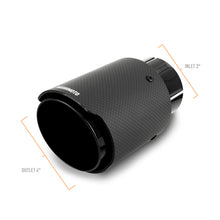 Load image into Gallery viewer, Mishimoto Carbon Fiber Muffler Tip 3in Inlet 4in Outlet Black