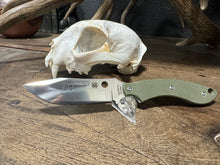 Load image into Gallery viewer, Hammer Performance Spyderco Stok Bowie Fixed Blade Knife OD Green G-10 (3&quot; Satin)