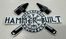 Load image into Gallery viewer, Hammer Built Logo Sticker (White)