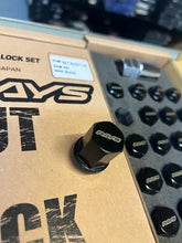 Load image into Gallery viewer, RAYS 19HEX STEEL LUG NUTS BLACK 14×1.5 24PC W LOCKS