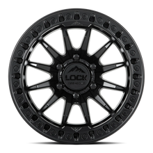 Load image into Gallery viewer, Lock Off-Road Trail Wheel 20X9 ET+1 Offset / 6X139.7 BP / 106.1 CB / Matte Black With Matte Black Ring