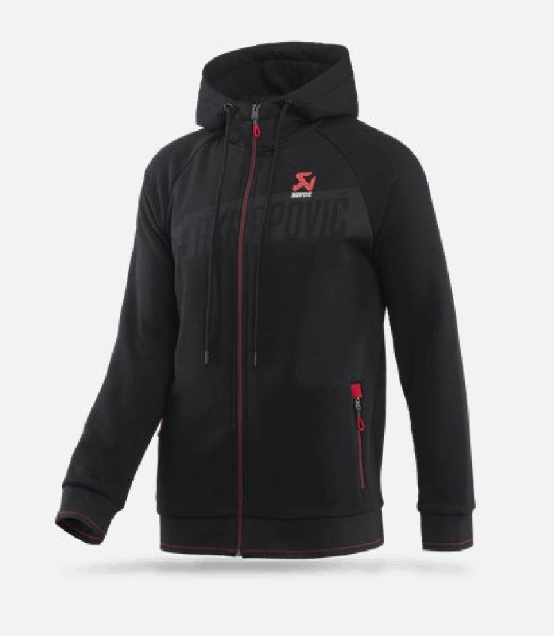 Akrapovic Mens Corpo Zip Hoodie Black - 2XL