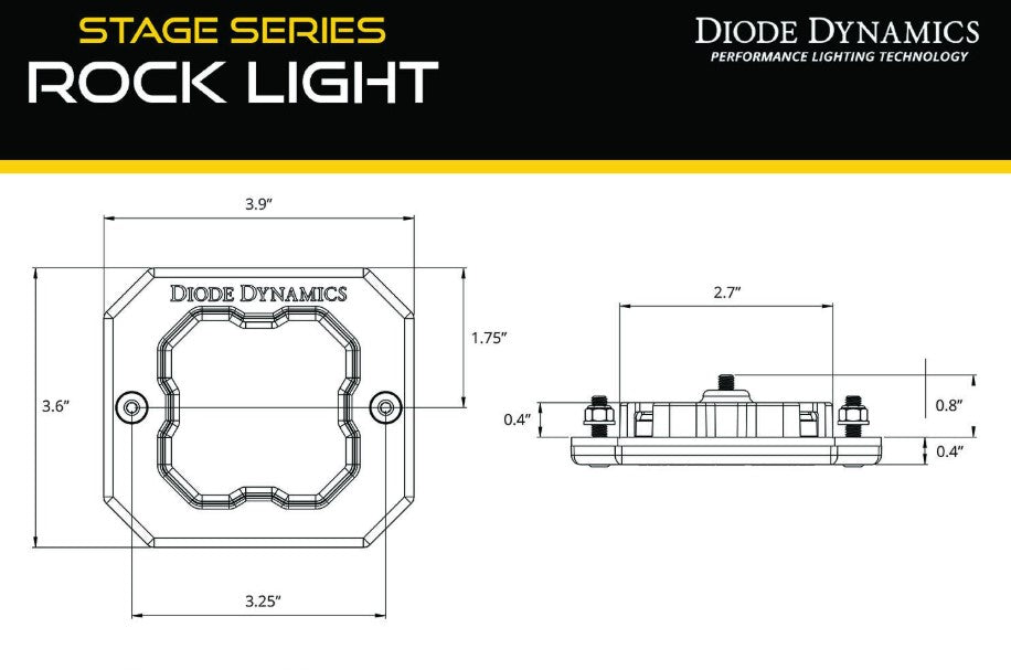 Stage Series Rock Light Flush Mount Kit (Single)