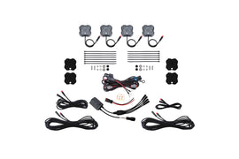 Diode Dynamics Stage Series RGBW LED Rock Light Kit (4-pack) With RGBW Controller and Magnetic Mounts