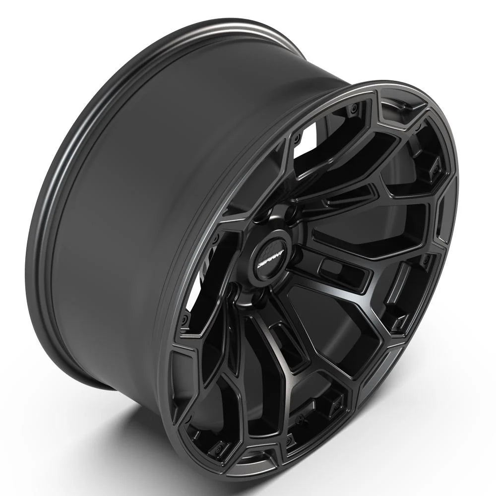 Defiant Wheels 20x9 DF03 Satin Black with Dark Satin Charcoal 2-Tone - 6x139.7 -12ET (Single)