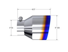 Load image into Gallery viewer, MBRP T304 Stainless Steel Burnt End Angle Cut Exhaust Tip - 3in. ID / 5in. OD / 6.5in. Length