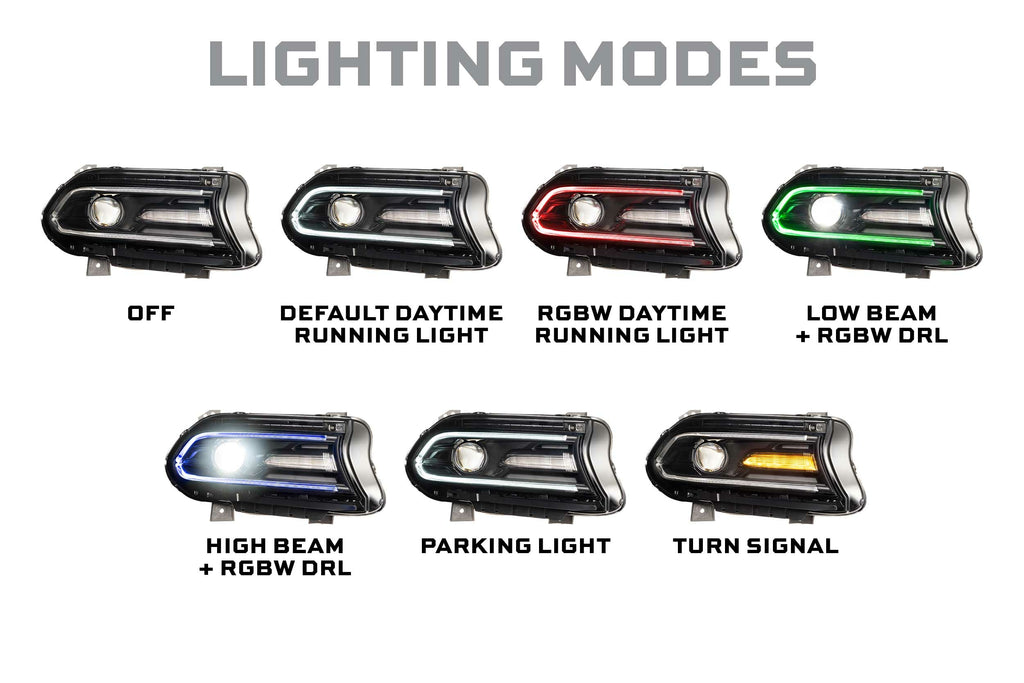 Morimoto XRGB LED Headlights: 15-23 Dodge Charger (Set)