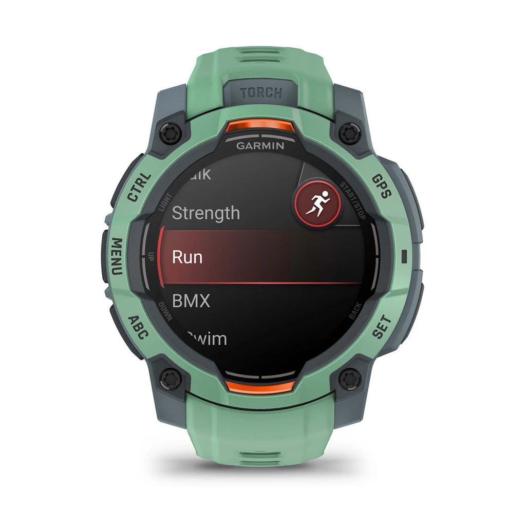 Instinct® 3 – 45 mm, AMOLED Neo Tropic with Neo Tropic Band