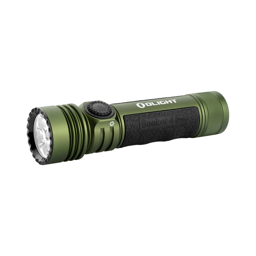 Seeker 4 Pro High Power Flashlight (OD Green, Cool White Color Temperature)