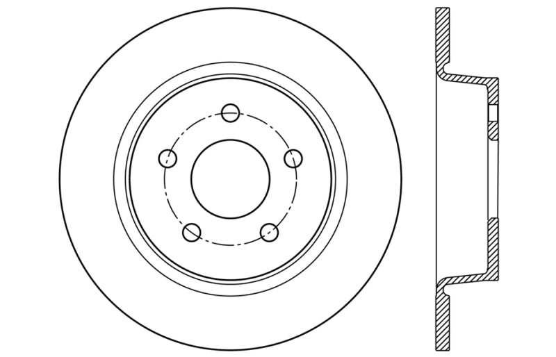 StopTech Sport Cross Drilled Brake Rotor - Rear Left