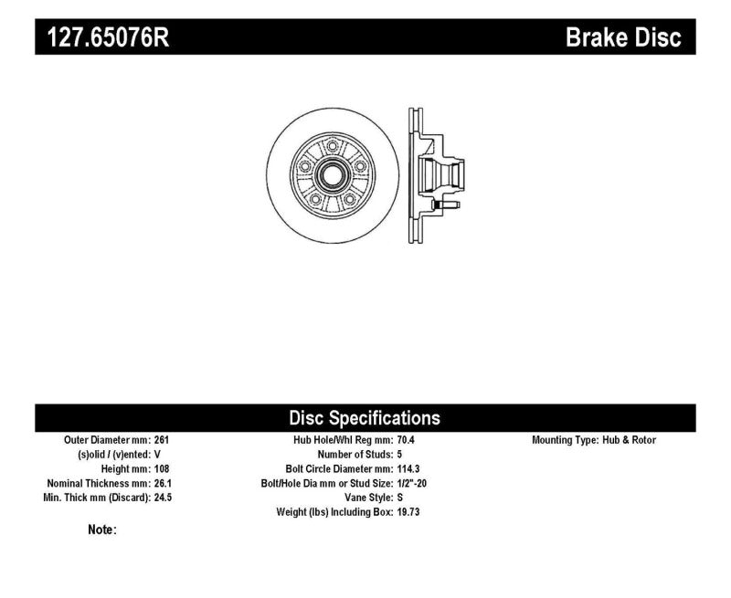 StopTech Slotted & Drilled Sport Brake Rotor