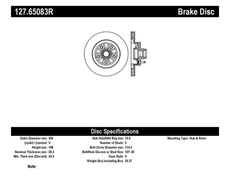 StopTech Slotted & Drilled Sport Brake Rotor