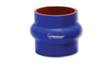 Vibrant 4 Ply Reinforced Silicone Hump Hose Connector - 2.5in I.D. x 3in long (BLUE)
