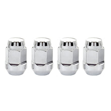 Load image into Gallery viewer, McGard Hex Lug Nut (Cone Seat Bulge Style) 1/2-20 / 3/4 Hex / 1.45in. Length (4-pack) - Chrome