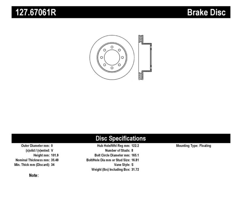 StopTech Slotted & Drilled Sport Brake Rotor