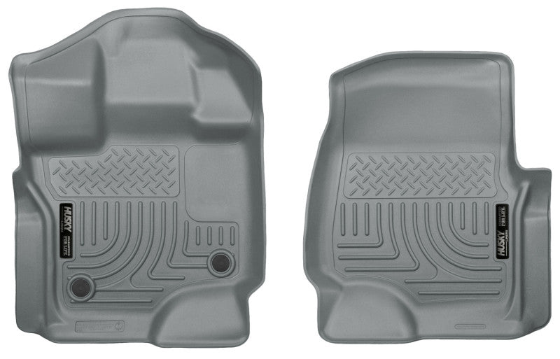 Husky Liners 15 Ford F-150 Super/Super Crew Cab WeatherBeater Grey Front Floor Liners