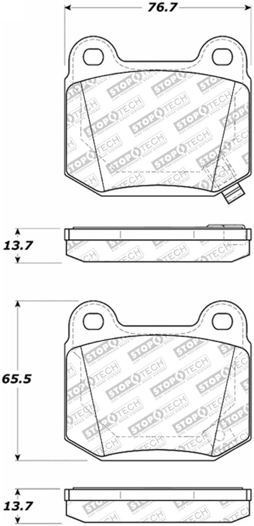 StopTech Street Select Brake Pads - Rear