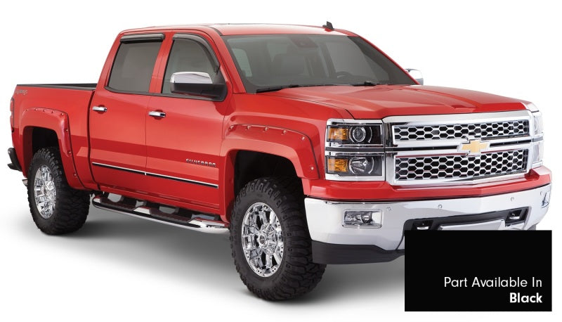 Bushwacker 16-18 Chevy Silverado 1500 Fleetside Pocket Style Flares 4pc 78.8/97.8in Bed - Black