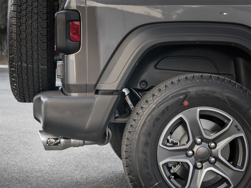 aFe Rebel Series 2.5in 409 SS Axle-Back Exhaust w/ Polished Tips 2018+ Jeep Wrangler (JL) V6 3.6L
