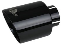 Load image into Gallery viewer, aFe Takeda 409 SS Clamp-On Exhaust Tip 2.5in. Inlet / 4.5in. Outlet / 7in. L - Black