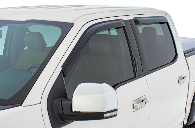 Stampede 2007-2013 Chevy Avalanche Crew Cab Pickup Tape-Onz Sidewind Deflector 4pc - Smoke