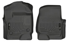 Load image into Gallery viewer, Husky Liners 2017 Ford Super Duty (Crew Cab / Super Cab) WeatherBeater Black Front Floor Liners