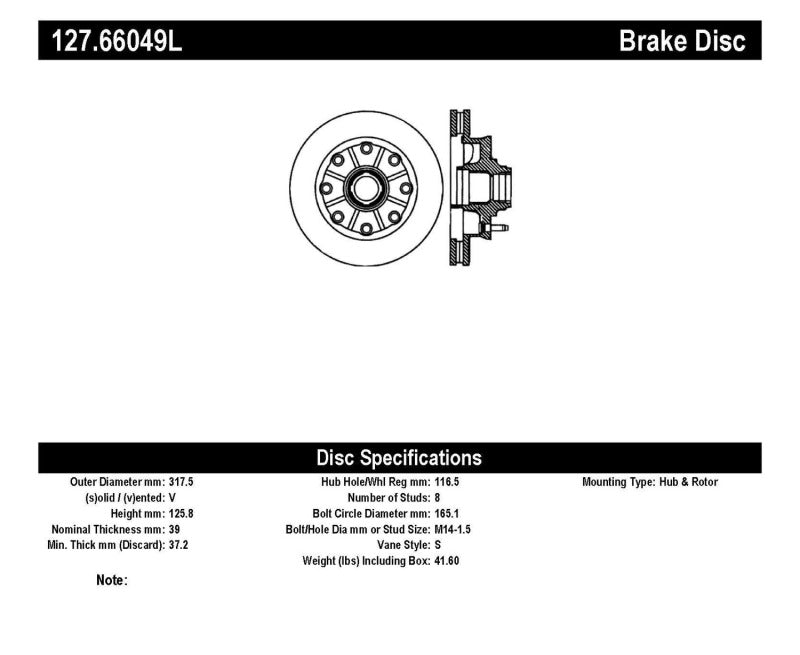 StopTech Slotted & Drilled Sport Brake Rotor