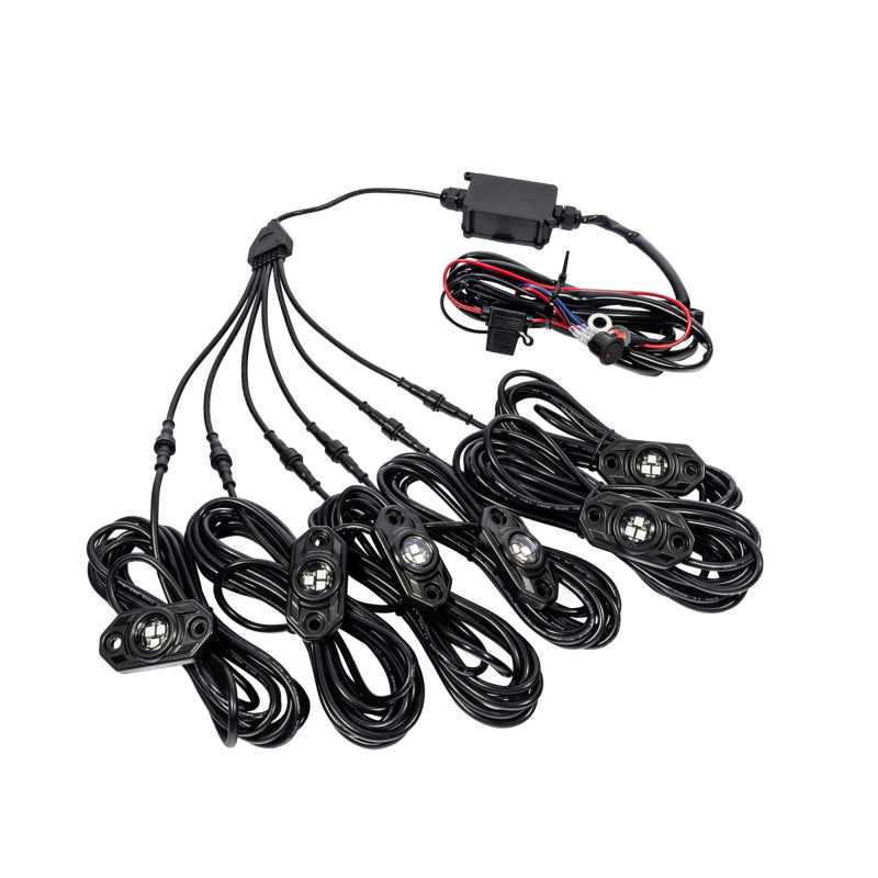 KC HiLiTES C-Series RGB LED Rock Light Kit (Incl. Wiring) - Set of 6