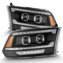 Load image into Gallery viewer, AlphaRex 09-18 Dodge Ram 2500 LUXX LED Proj Headlights Plank Style Blk w/Activ Light/Seq Signal/DRL