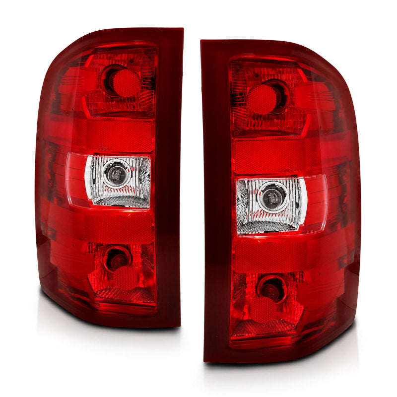 ANZO 2007-2013 Chevy Silverado Taillight Red/Clear Lens (OE Replacement)