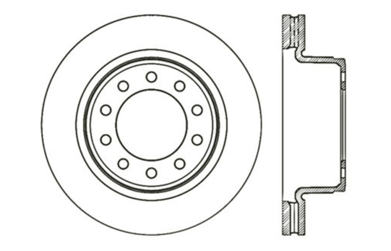 StopTech Sport Cross Drilled Brake Rotor - Front Left
