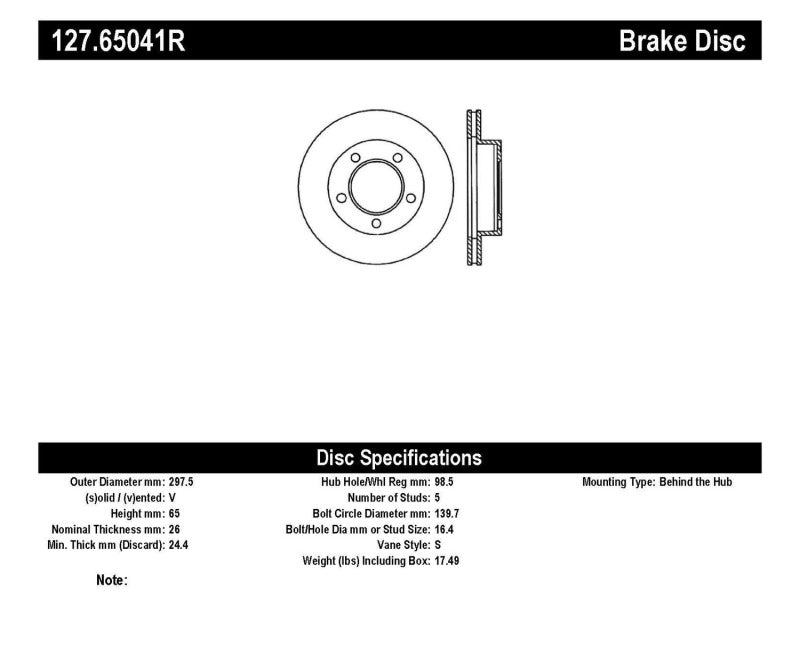 StopTech Slotted & Drilled Sport Brake Rotor