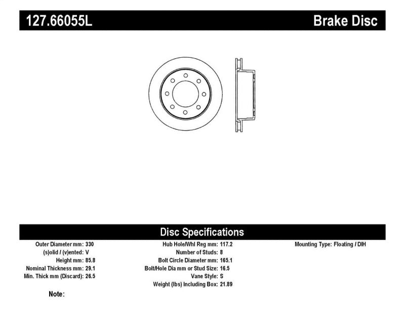 StopTech Slotted & Drilled Sport Brake Rotor