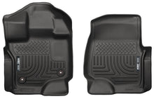 Load image into Gallery viewer, Husky Liners 15 Ford F-150 Super/Super Crew Cab WeatherBeater Black Front Floor Liners