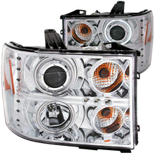Load image into Gallery viewer, ANZO 2007-2013 Gmc Sierra 1500 Projector Headlights w/ Halo Chrome