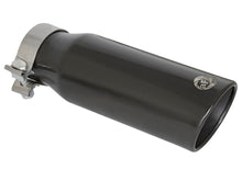 Load image into Gallery viewer, aFe MACH Force-Xp 409 Stainless Steel Clamp-on Exhaust Tip 3in Inlet 4in Outlet - Black